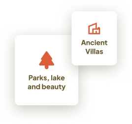 Parks, See und historische Villen