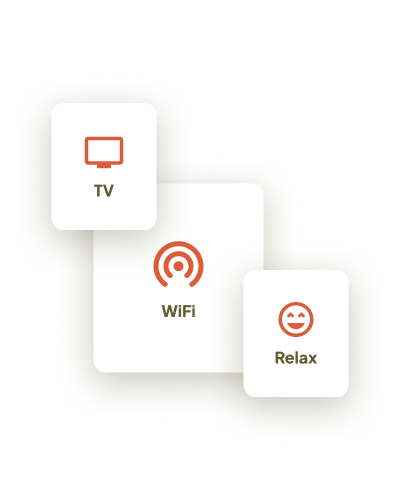 Wi-Fi, TV et détente inclus