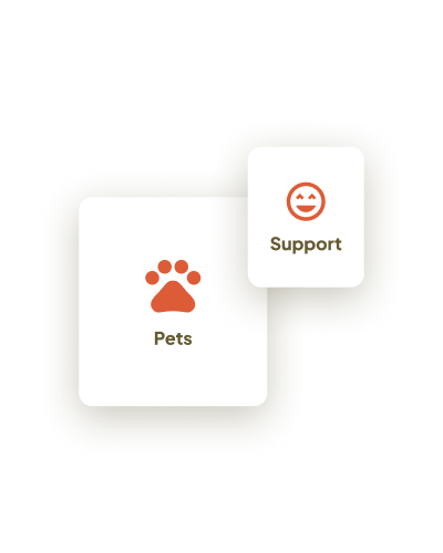 Animaux acceptés et assistance personnalisée